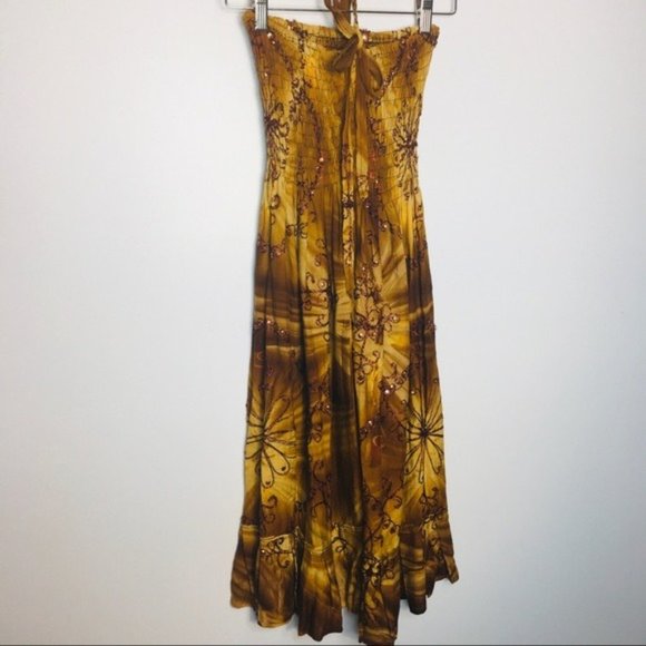 Vintage swim Cover Up sequined Halter top - Picture 7 of 10